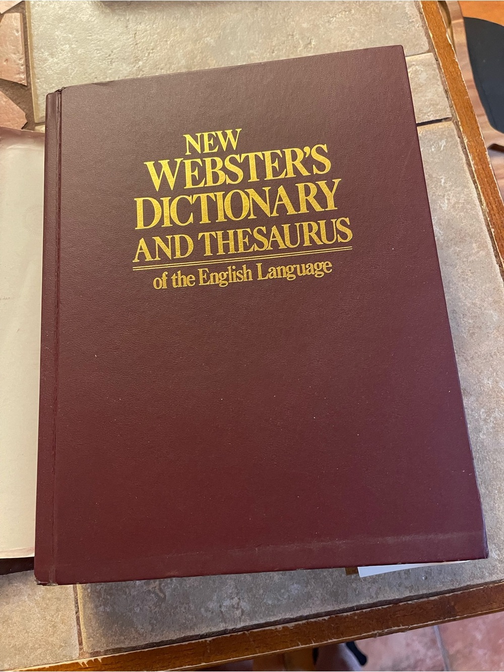 New Dictionary and Thesaurus - Maroon Hardcover